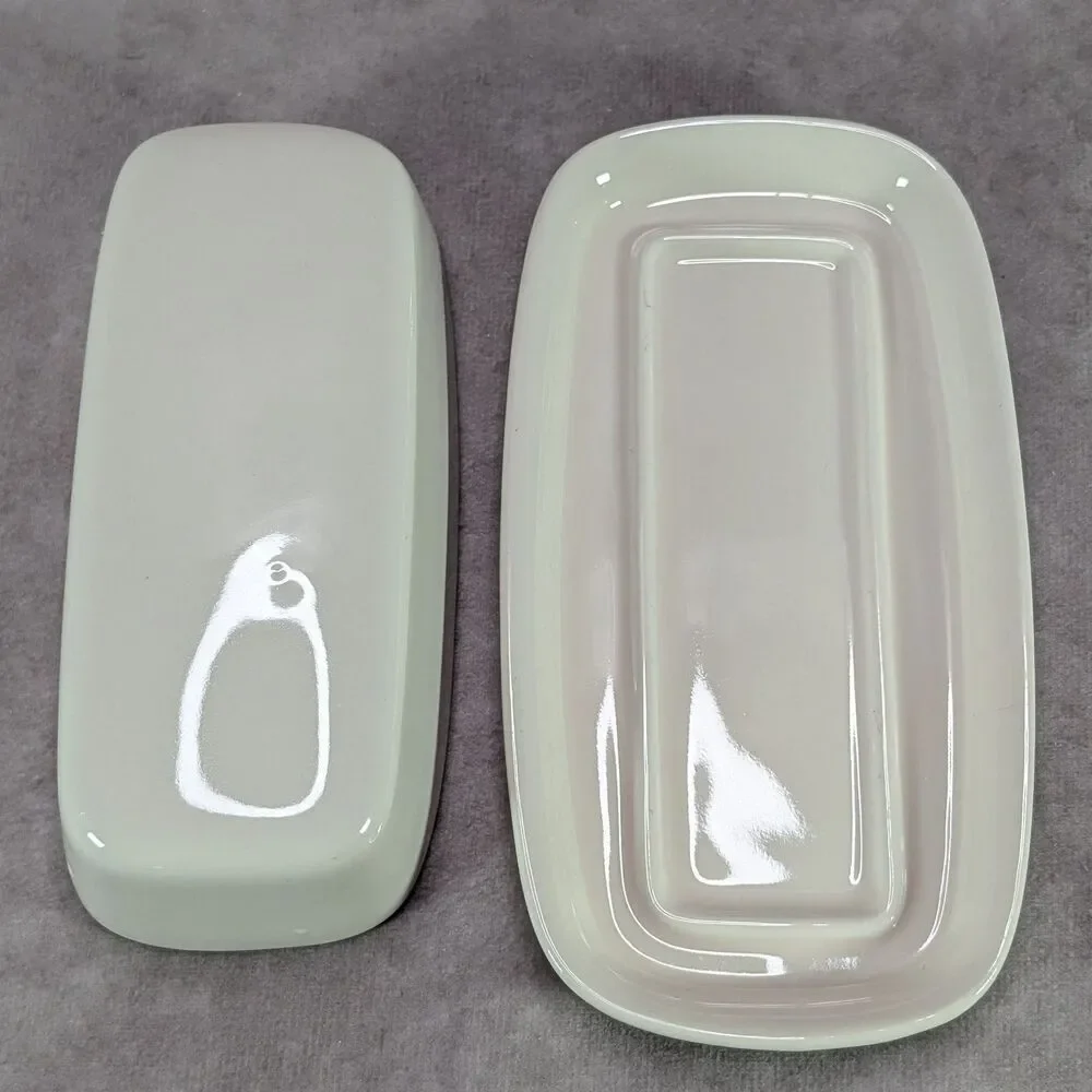 Vintage Corning 81-TY Almond Cream Covered Butter Dish Microwavable USA Made